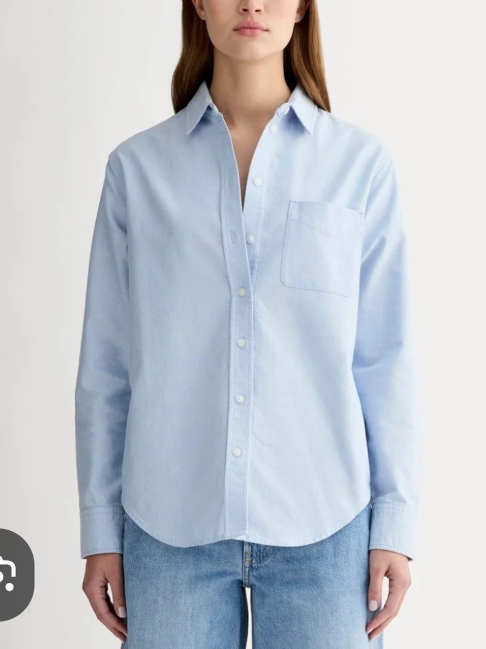 O Everlane Pale Blue Relaxed Oxford Button-Down Shirt